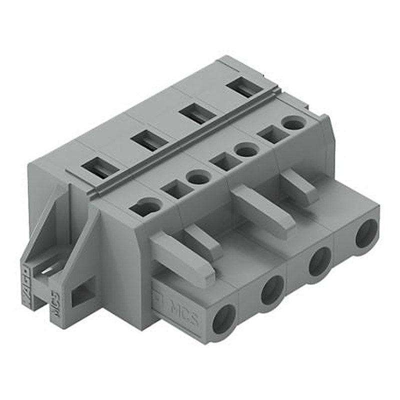 WAGO 231 Series Feed Through Pluggable Connector Female Cage Clamp, 4-Pole, 16A, 4-Way
