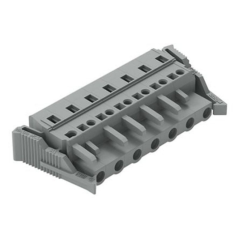 WAGO 231 Series Snap-in Pluggable Connector Female Cage Clamp, 7-Pole, 16A, 7-Way