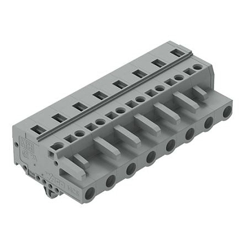 WAGO 231 Series Snap-in Pluggable Connector Female Cage Clamp, 8-Pole, 16A, 8-Way