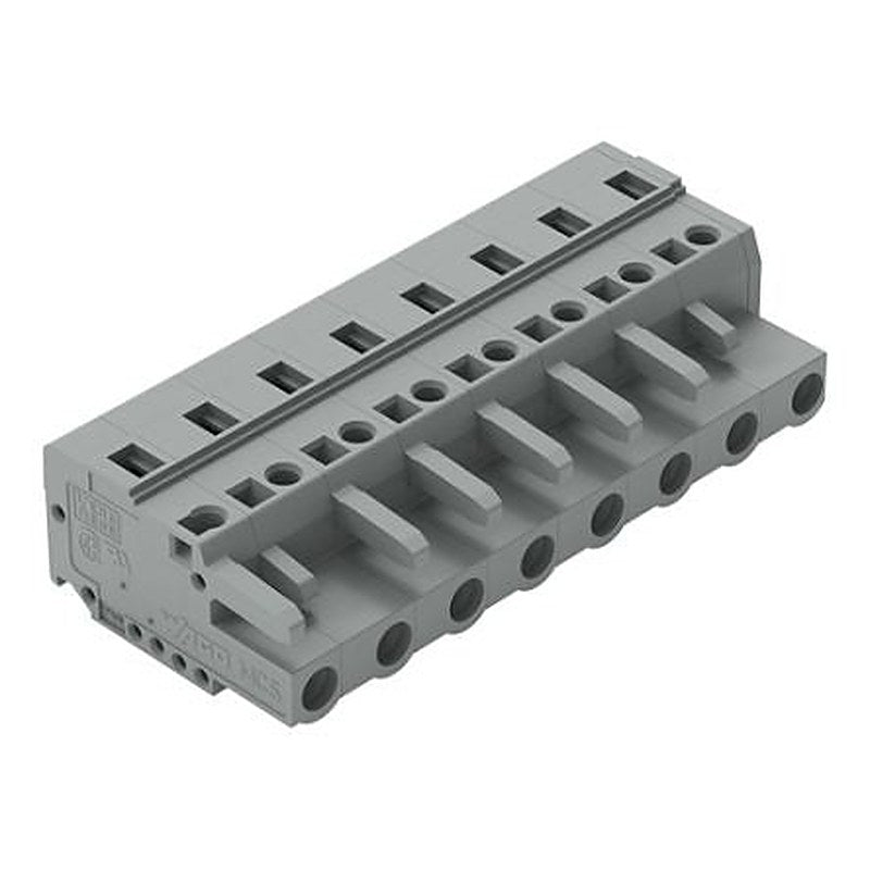 WAGO 231 Series Snap-in Pluggable Connector Female Cage Clamp, 8-Pole, 16A, 8-Way
