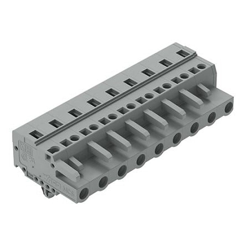 WAGO 231 Series Snap-in Pluggable Connector Female Cage Clamp, 9-Pole, 16A, 9-Way