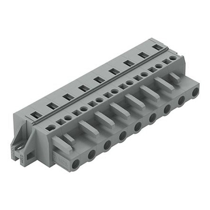 WAGO 231 Series Snap-in Pluggable Connector Female Cage Clamp, 9-Pole, 16A, 9-Way