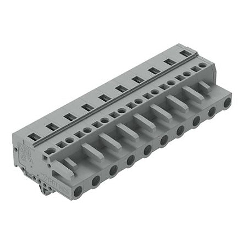 WAGO 231 Series Snap-in Pluggable Connector Female Cage Clamp, 10-Pole, 16A, 10-Way