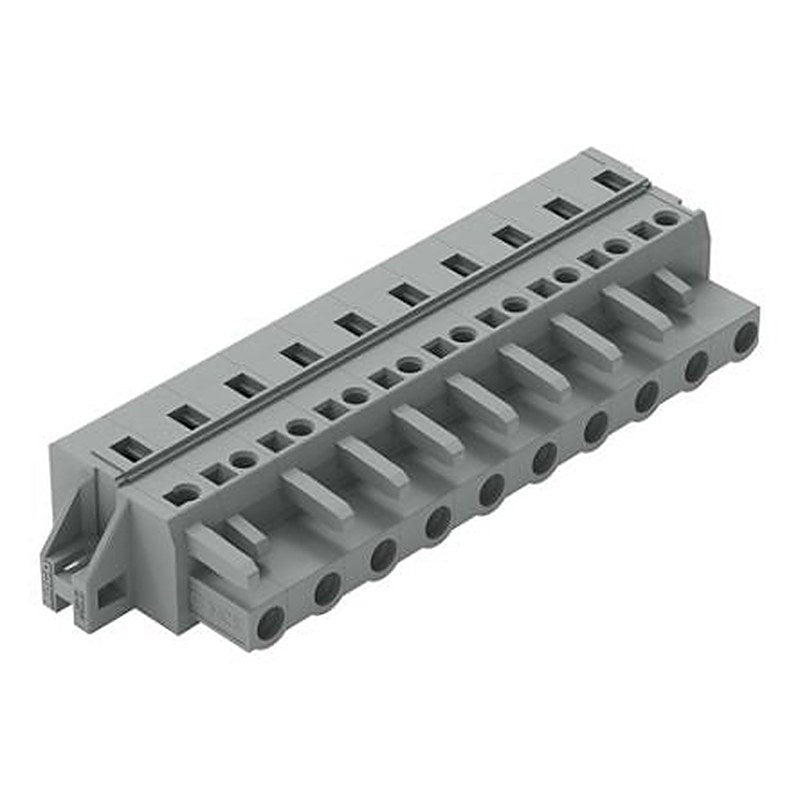 WAGO 231 Series Snap-in Pluggable Connector Female Cage Clamp, 10-Pole, 16A, 10-Way