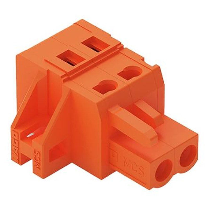 WAGO 231 Series Panel Mount Pluggable Connector Female Cage Clamp, 2-Pole, 16A, 2-Way