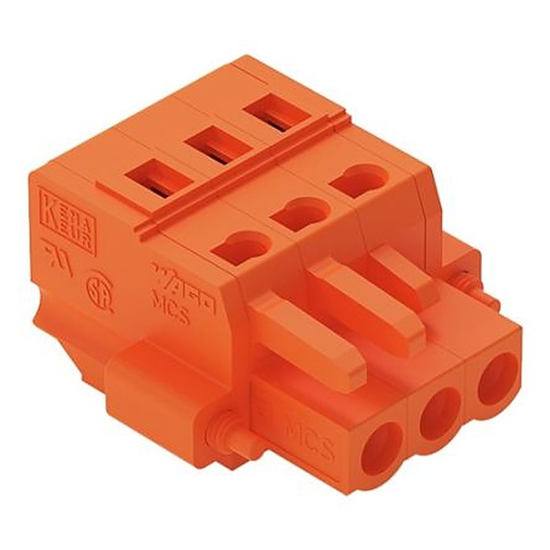 WAGO 231 Series Push-in Connector Female Cage Clamp, 3-Pole, 16A, 3-Way
