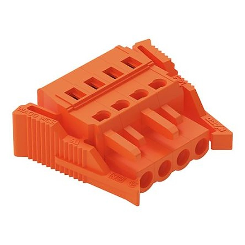WAGO 231 Series Snap-in Pluggable Connector Female Cage Clamp, 4-Pole, 16A, 4-Way