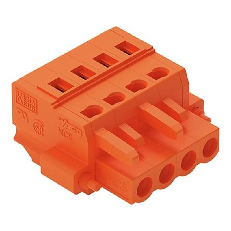 WAGO 231 Series Screw Pluggable Connector Female Cage Clamp, 4-Pole, 16A, 4-Way