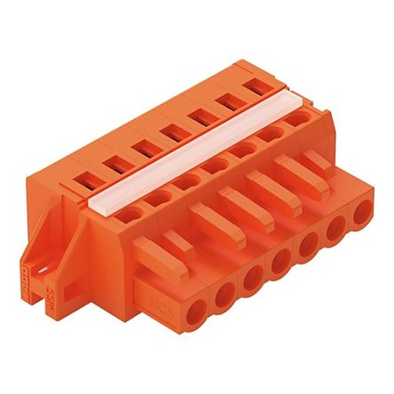 WAGO 231 Series Snap-in Connector Female Cage Clamp, 7-Pole, 16A, 7-Way