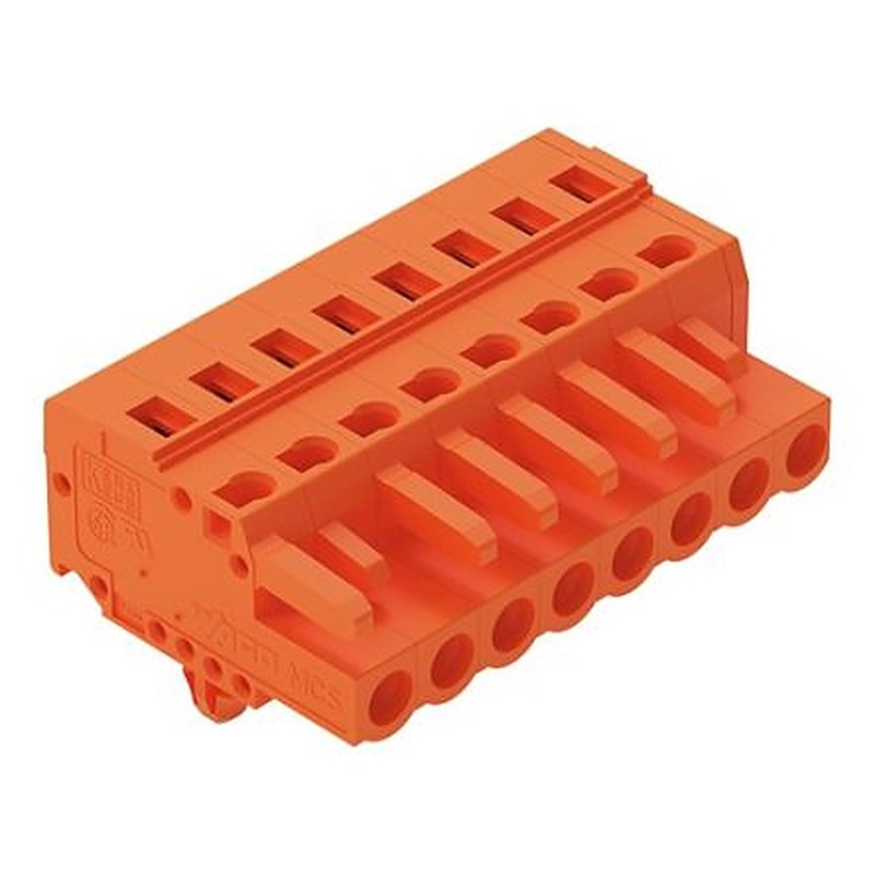 WAGO 231 Series Snap-in Connector Female Cage Clamp, 8-Pole, 16A, 8-Way