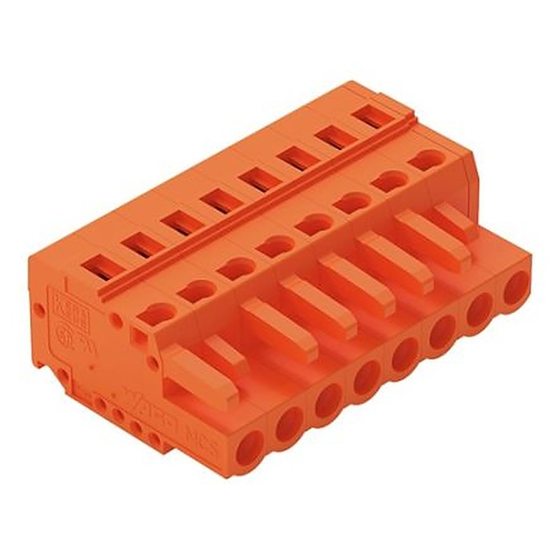 WAGO 231 Series Cable Connector Female Cage Clamp, 8-Pole, 16A, 8-Way