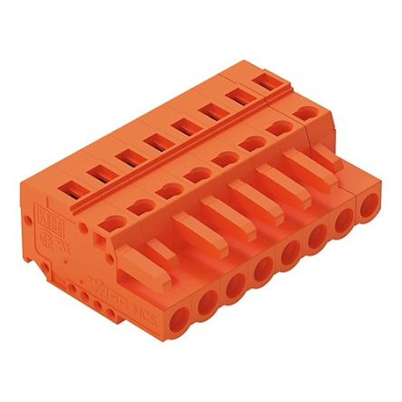 WAGO 231 Series Snap-in Connector Female Cage Clamp, 8-Pole, 16A, 8-Way