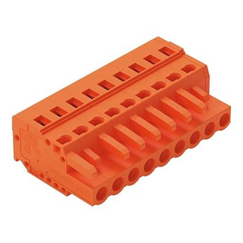 WAGO 231 Series Plug-in Pluggable Connector Female Cage Clamp, 9-Pole, 16A, 9-Way