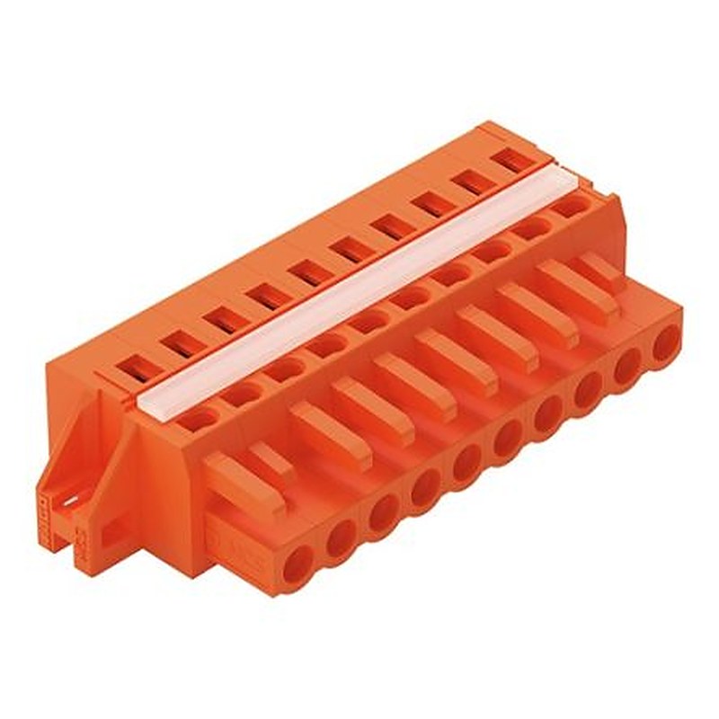 WAGO 231 Series Feed Through Pluggable Connector Female Cage Clamp, 10-Pole, 16A, 10-Way