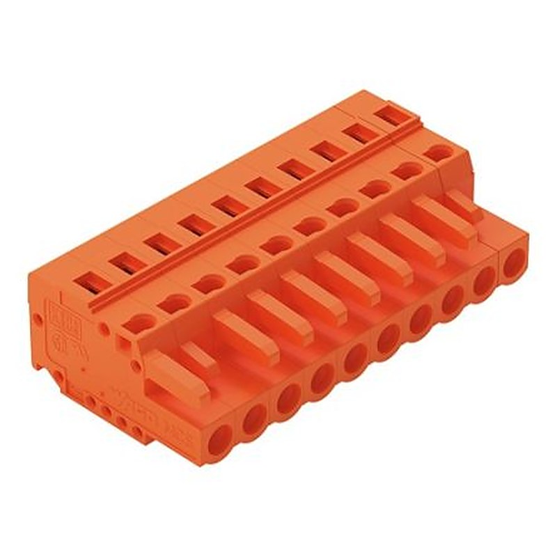 WAGO 231 Series Pluggable Connector Female Cage Clamp, 10-Pole, 16A, 10-Way