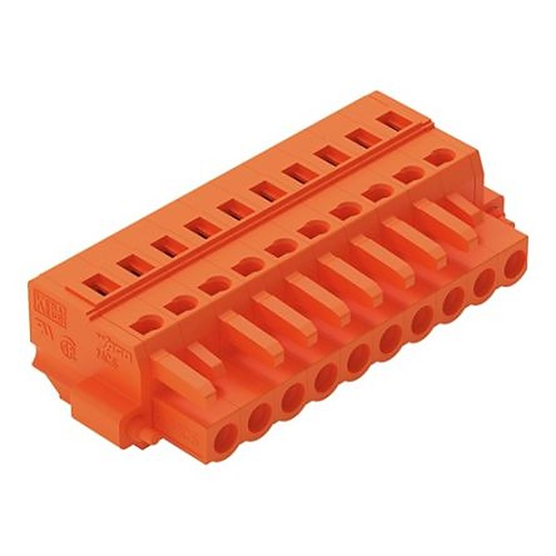 WAGO 231 Series Push-in Connector Female Cage Clamp, 10-Pole, 16A, 10-Way