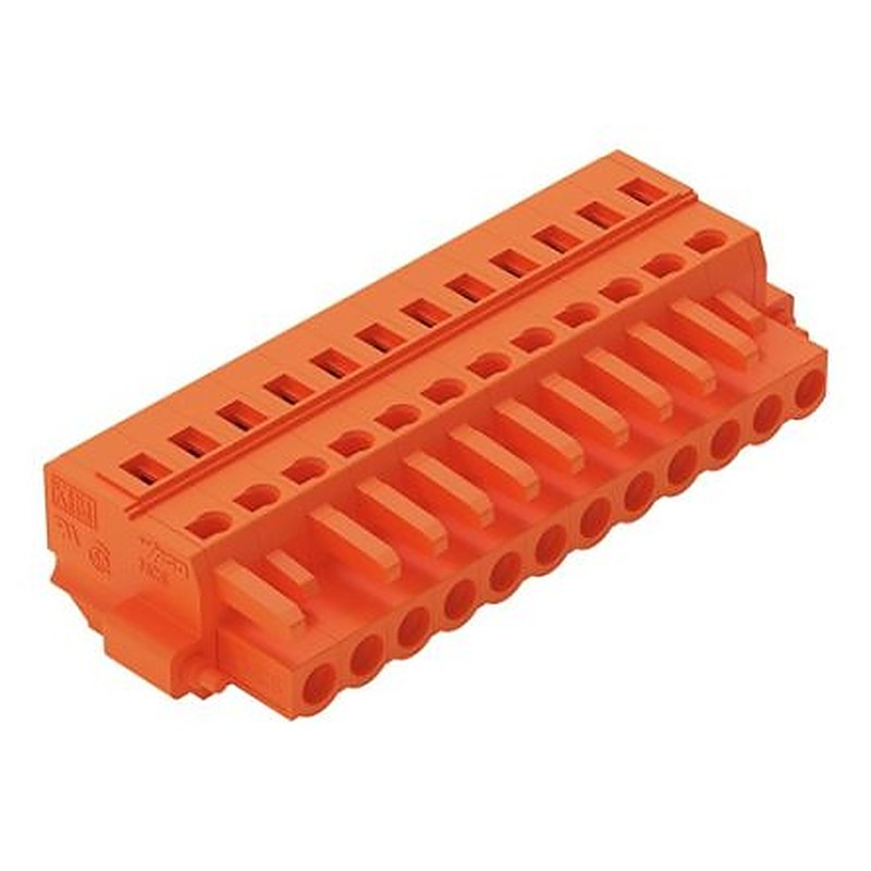 WAGO 231 Series Cable Pluggable Connector Female Cage Clamp, 12-Pole, 16A, 12-Way