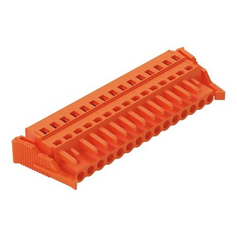 WAGO 231 Series Snap-in Pluggable Connector Female Cage Clamp, 15-Pole, 16A, 15-Way