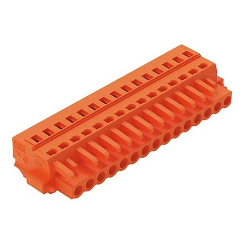 WAGO 231 Series Cable Pluggable Connector Female Cage Clamp, 15-Pole, 16A, 15-Way