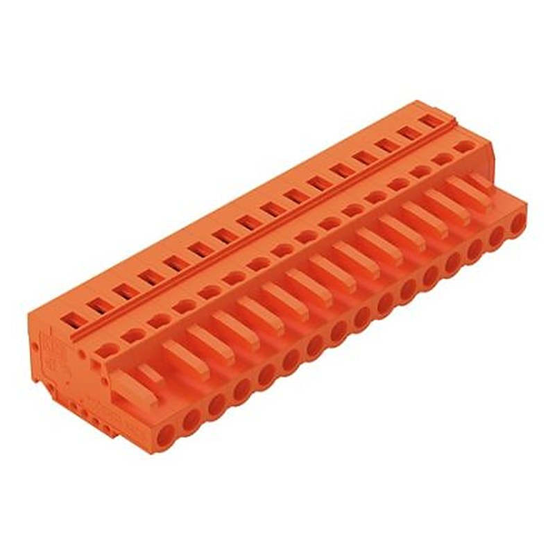 WAGO 231 Series Cable Pluggable Connector Female Cage Clamp, 16-Pole, 16A, 16-Way