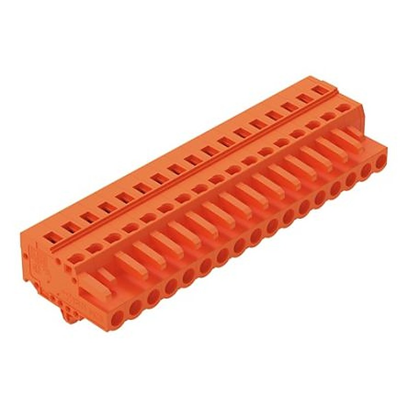 WAGO 231 Series Snap-in Connector Female Cage Clamp, 17-Pole, 16A, 17-Way