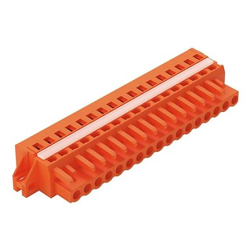 WAGO 231 Series Snap-in Pluggable Connector Female Cage Clamp, 17-Pole, 16A, 17-Way