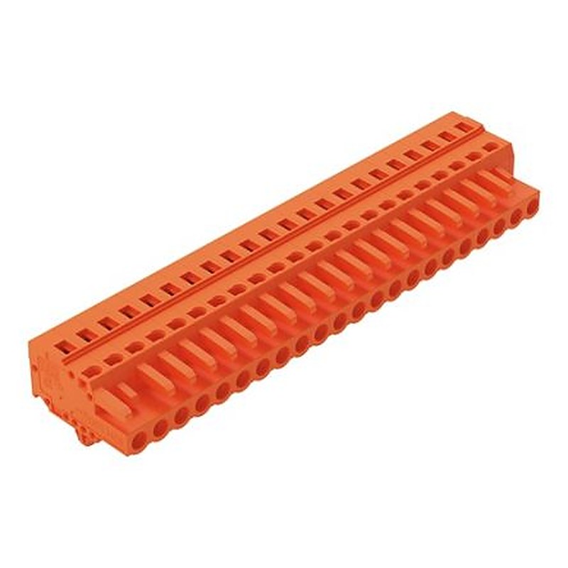 WAGO 231 Series Snap-in Pluggable Connector Female Cage Clamp, 22-Pole, 16A, 22-Way