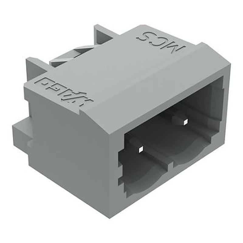 WAGO 231 Series Angled PCB PCB Header, 2 Contact(s), 5 mm Pitch, 1 Row, Shrouded
