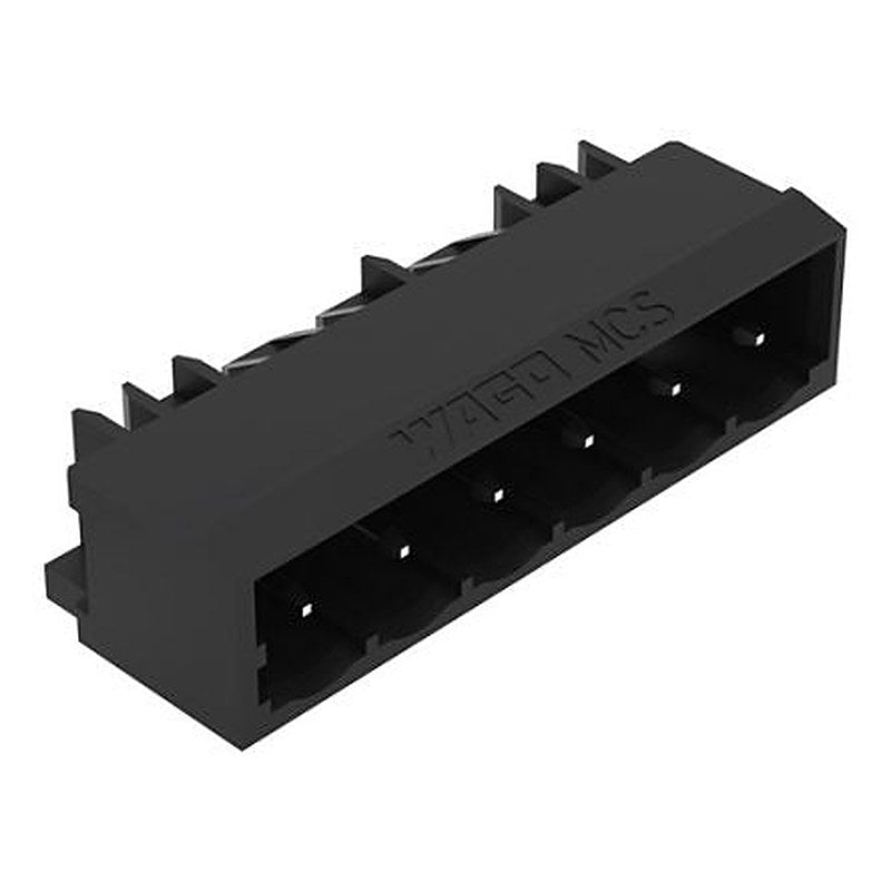 WAGO 231 Series Angled PCB PCB Header, 6 Contact(s), 5 mm Pitch, 1 Row, Shrouded