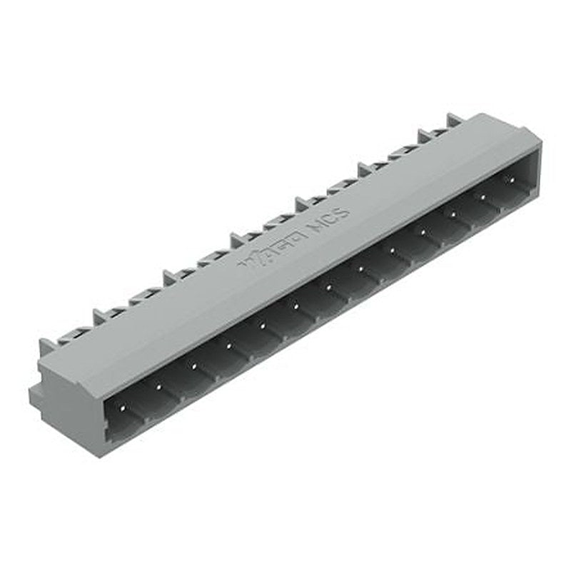 WAGO 231 Series Angled PCB PCB Header, 13 Contact(s), 5 mm Pitch, 1 Row, Shrouded