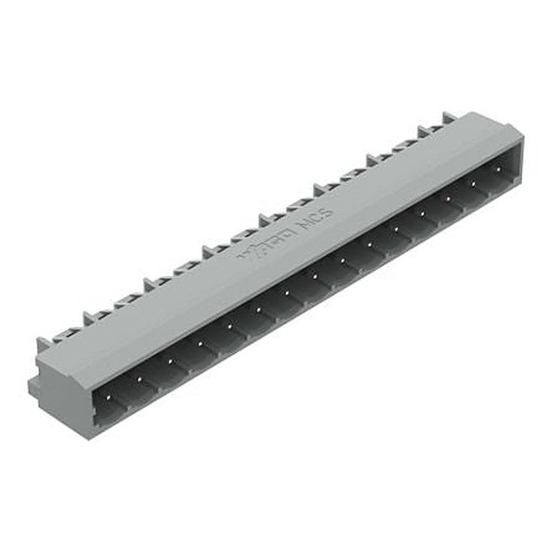 WAGO 231 Series Angled PCB PCB Header, 15 Contact(s), 5 mm Pitch, 1 Row, Shrouded