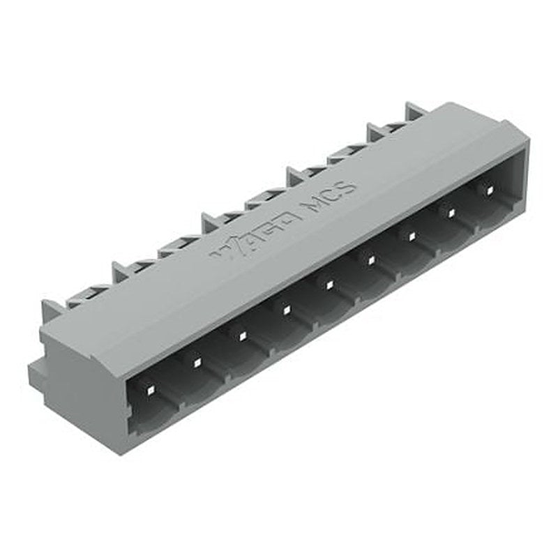 WAGO 231 Series Angled PCB PCB Header, 9 Contact(s), 5 mm Pitch, 1 Row, Shrouded