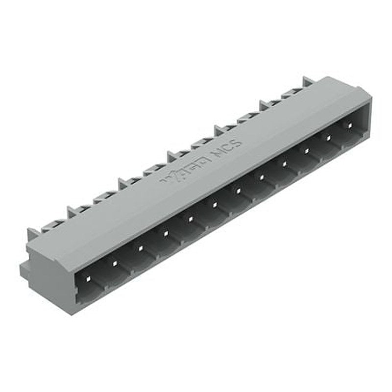 WAGO 231 Series Angled PCB PCB Header, 12 Contact(s), 5 mm Pitch, 1 Row, Shrouded