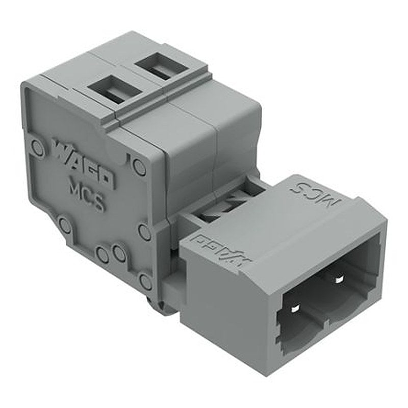 WAGO 231 Series Snap-in Pluggable Connector Male Cage Clamp, 2-Pole, 12A, 2-Way