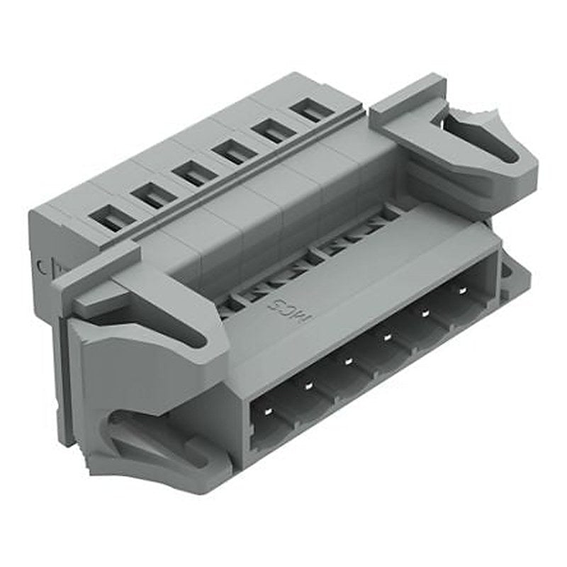 WAGO 231 Series Snap-in Connector Male Cage Clamp, 6-Pole, 12A, 6-Way