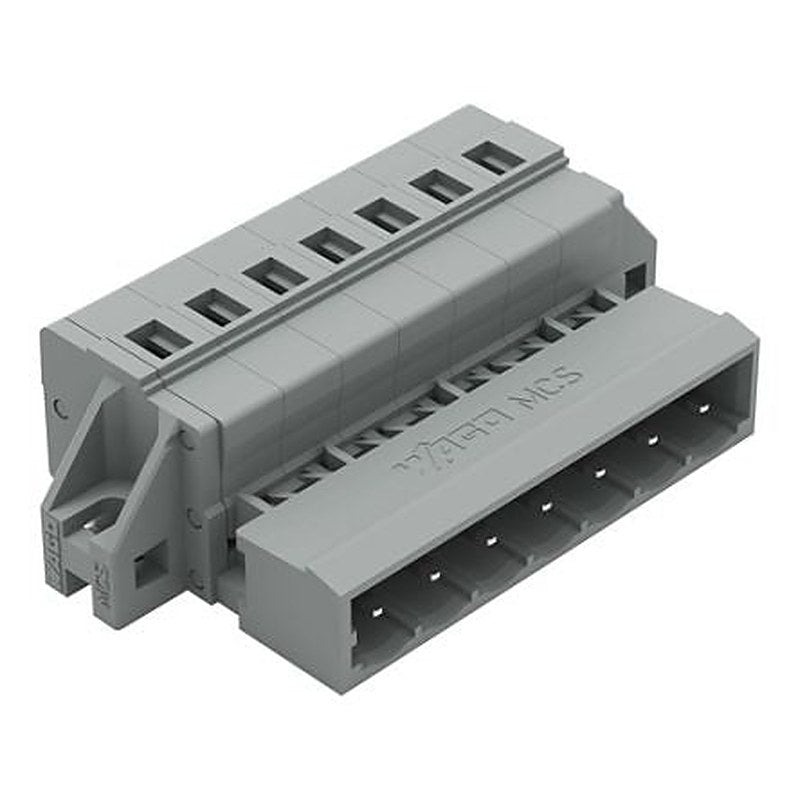 WAGO 231 Series Snap-in Pluggable Connector Male Cage Clamp, 7-Pole, 12A, 7-Way
