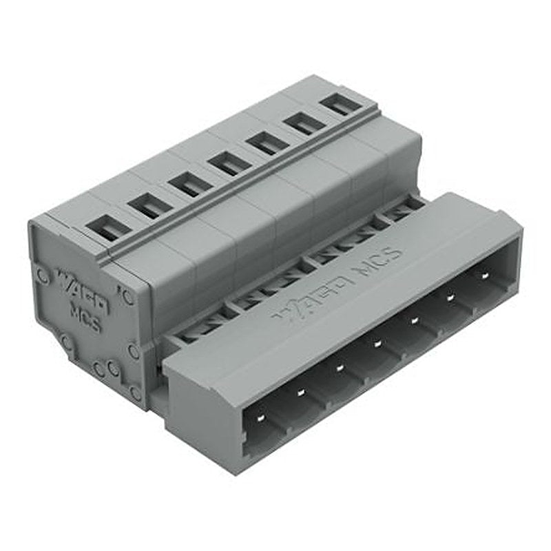 WAGO 231 Series Connector Male Cage Clamp, 7-Pole, 12A, 7-Way