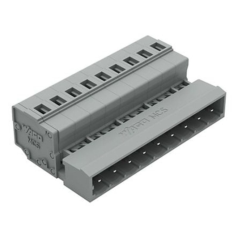 WAGO 231 Series Snap-in Connector Male Cage Clamp, 9-Pole, 12A, 9-Way