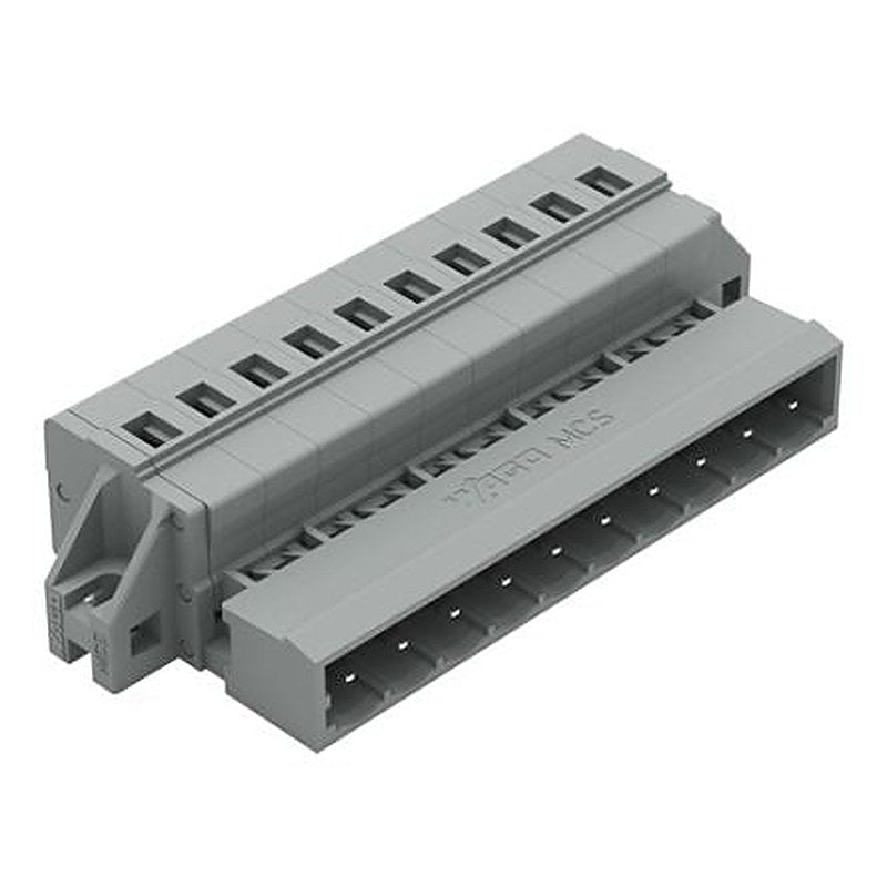 WAGO 231-610 Series Feed Through Pluggable Connector Male Cage Clamp, 10-Pole, 12A, 10-Way