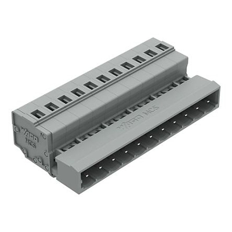 WAGO 231 Series Snap-in Pluggable Connector Male Cage Clamp, 11-Pole, 12A, 11-Way