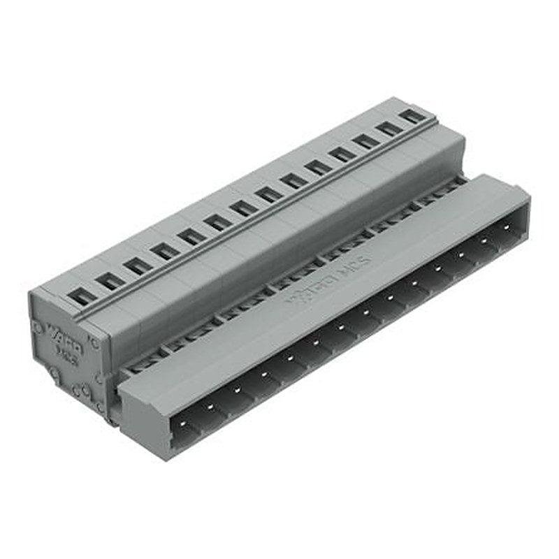 WAGO 231 Series Snap-in Pluggable Connector Male Cage Clamp, 14-Pole, 12A, 14-Way