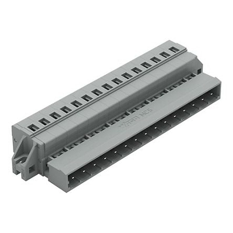 WAGO 231 Series Feed Through Pluggable Connector Male Cage Clamp, 15-Pole, 12A, 15-Way