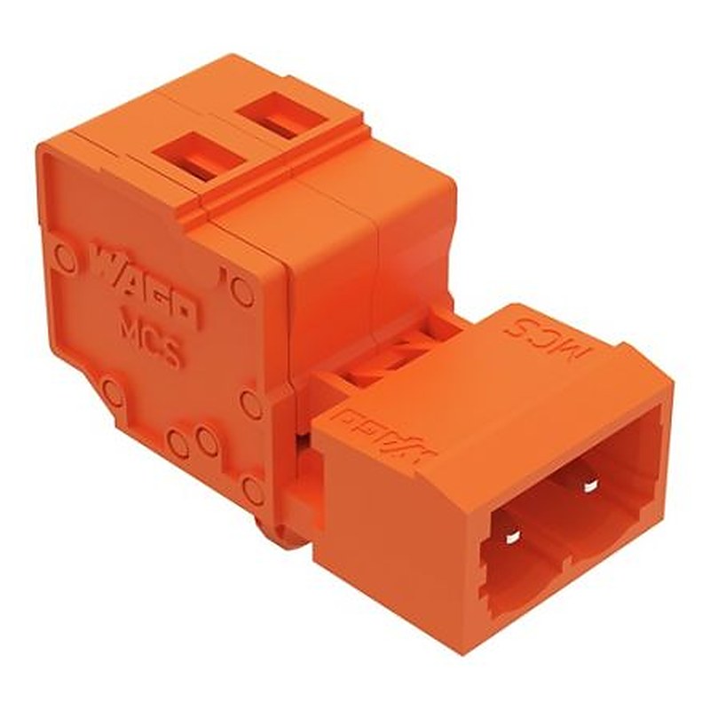 WAGO 231 Series Snap-in Pluggable Connector Male Cage Clamp, 2-Pole, 12A, 2-Way