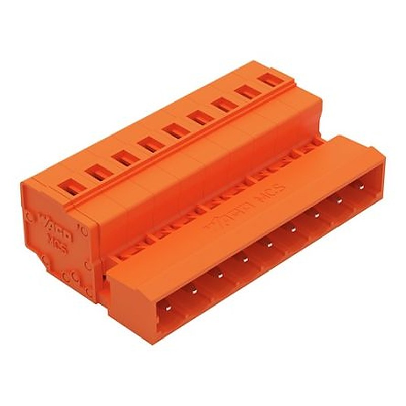 WAGO 231 Series Pluggable Connector Male Cage Clamp, 9-Pole, 12A, 9-Way
