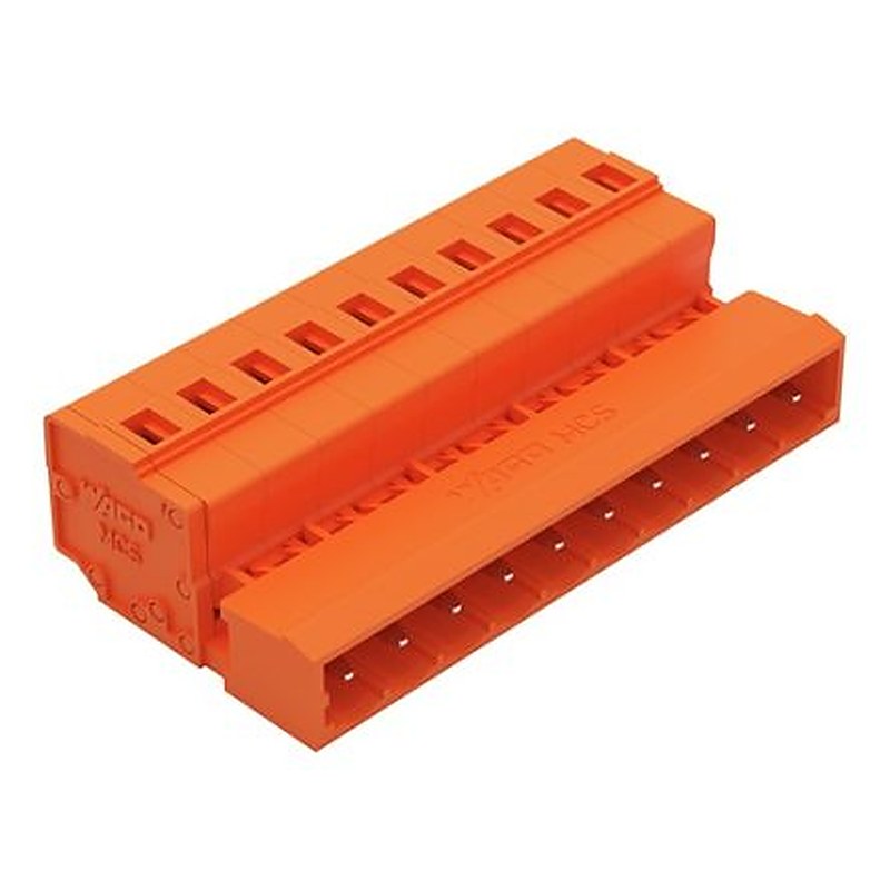 WAGO 231 Series Snap-in Pluggable Connector Male Cage Clamp, 10-Pole, 12A, 10-Way
