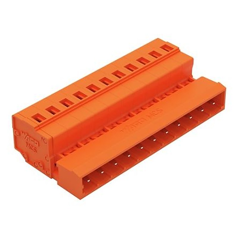 WAGO 231 Series Feed Through Pluggable Connector Male Cage Clamp, 11-Pole, 12A, 11-Way