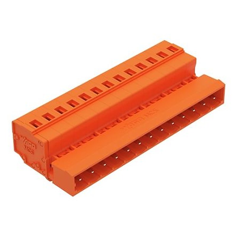 WAGO 231 Series Snap-in Pluggable Connector Male Cage Clamp, 13-Pole, 12A, 13-Way