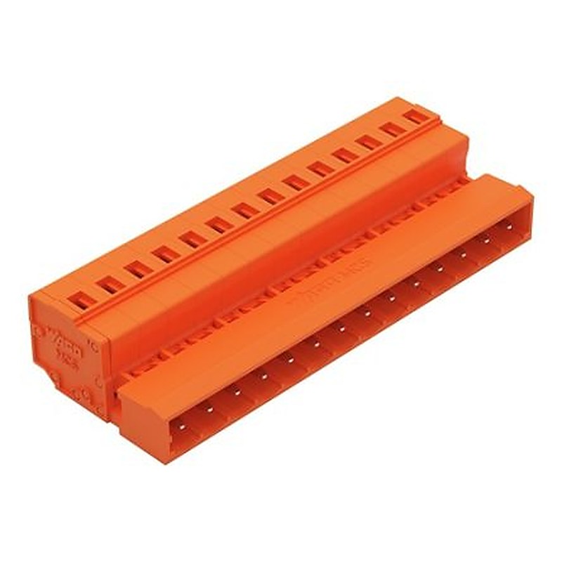 WAGO 231 Series Snap-in Pluggable Connector Male Cage Clamp, 14-Pole, 12A, 14-Way