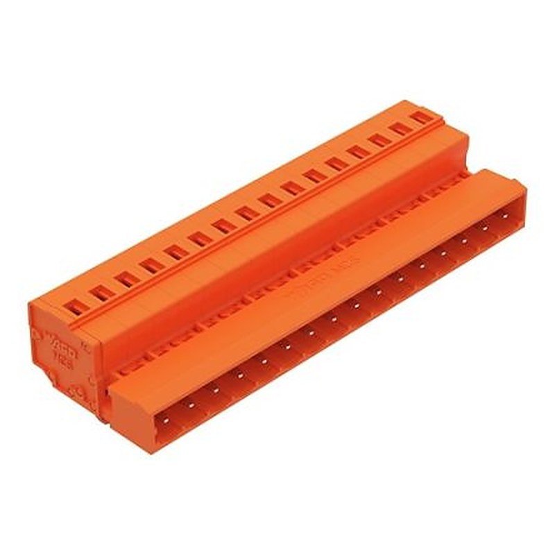 WAGO 231 Series Snap-in Pluggable Connector Male Cage Clamp, 16-Pole, 12A, 16-Way