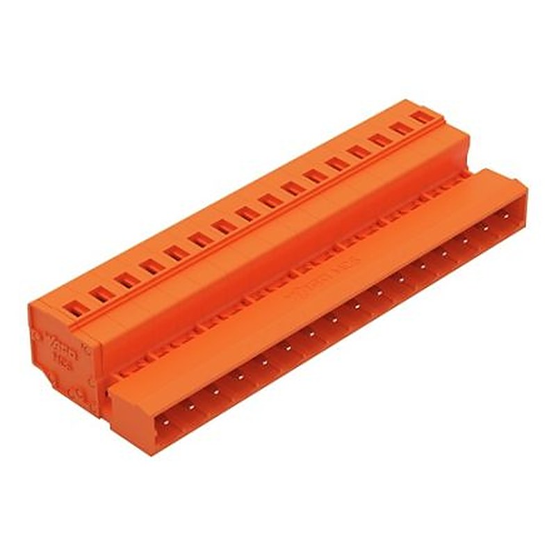 WAGO 231 Series Snap-in Pluggable Connector Male Cage Clamp, 16-Pole, 12A, 16-Way